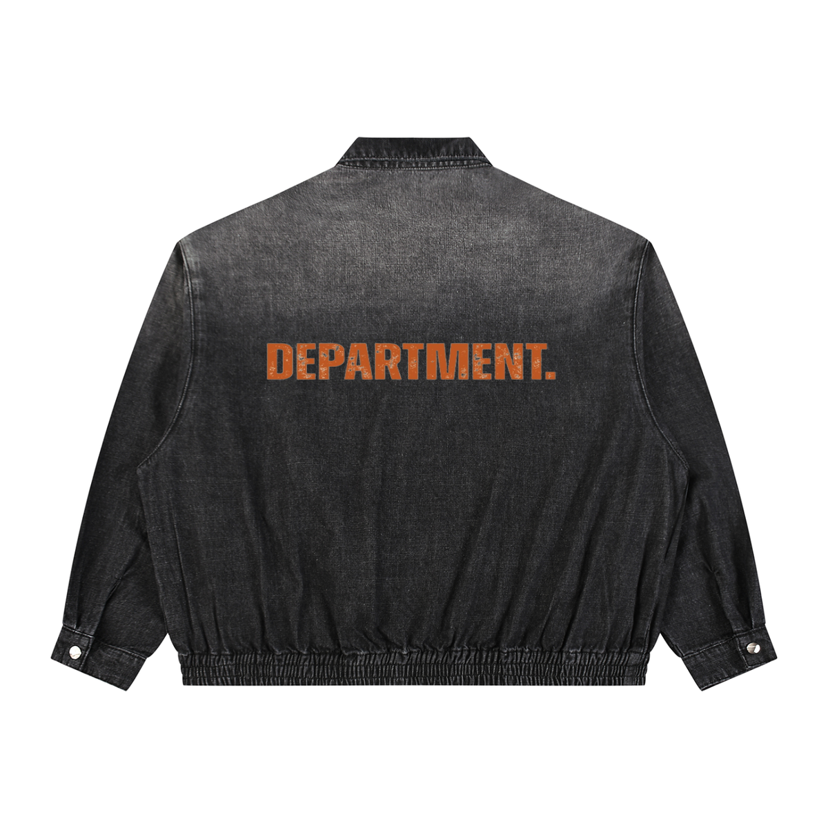 Unisex Vintage Wash Full-Zip Denim Jacket