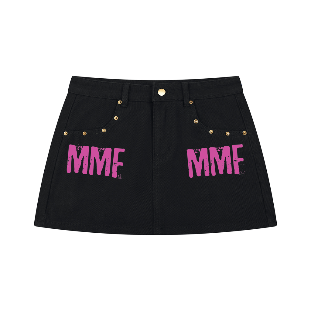 Women's Studded Denim Mini Skirt