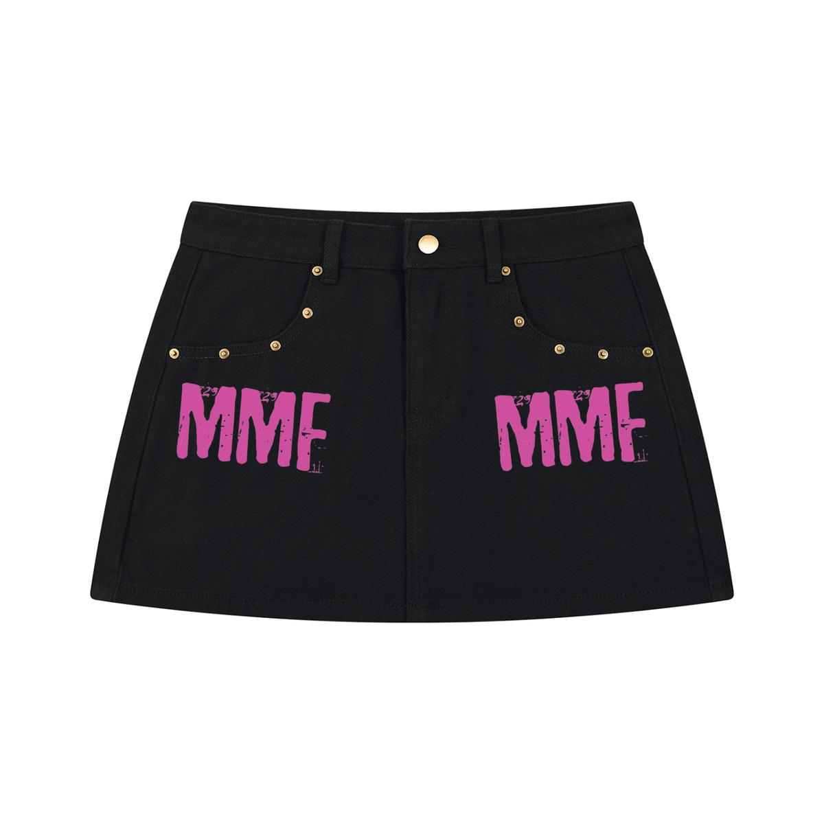 Women's Studded Denim Mini Skirt