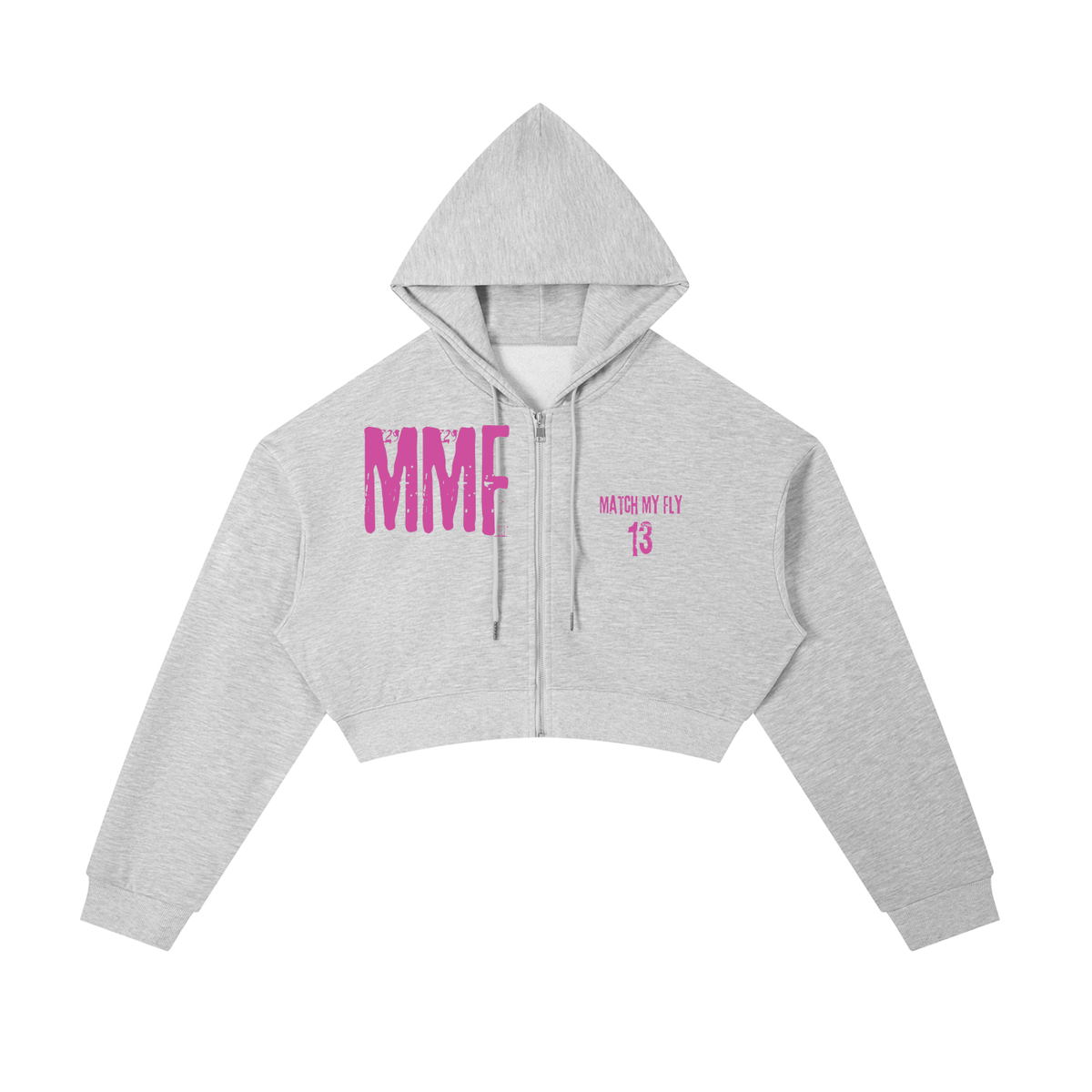 Essential Cropped Zip-Up Hoodie