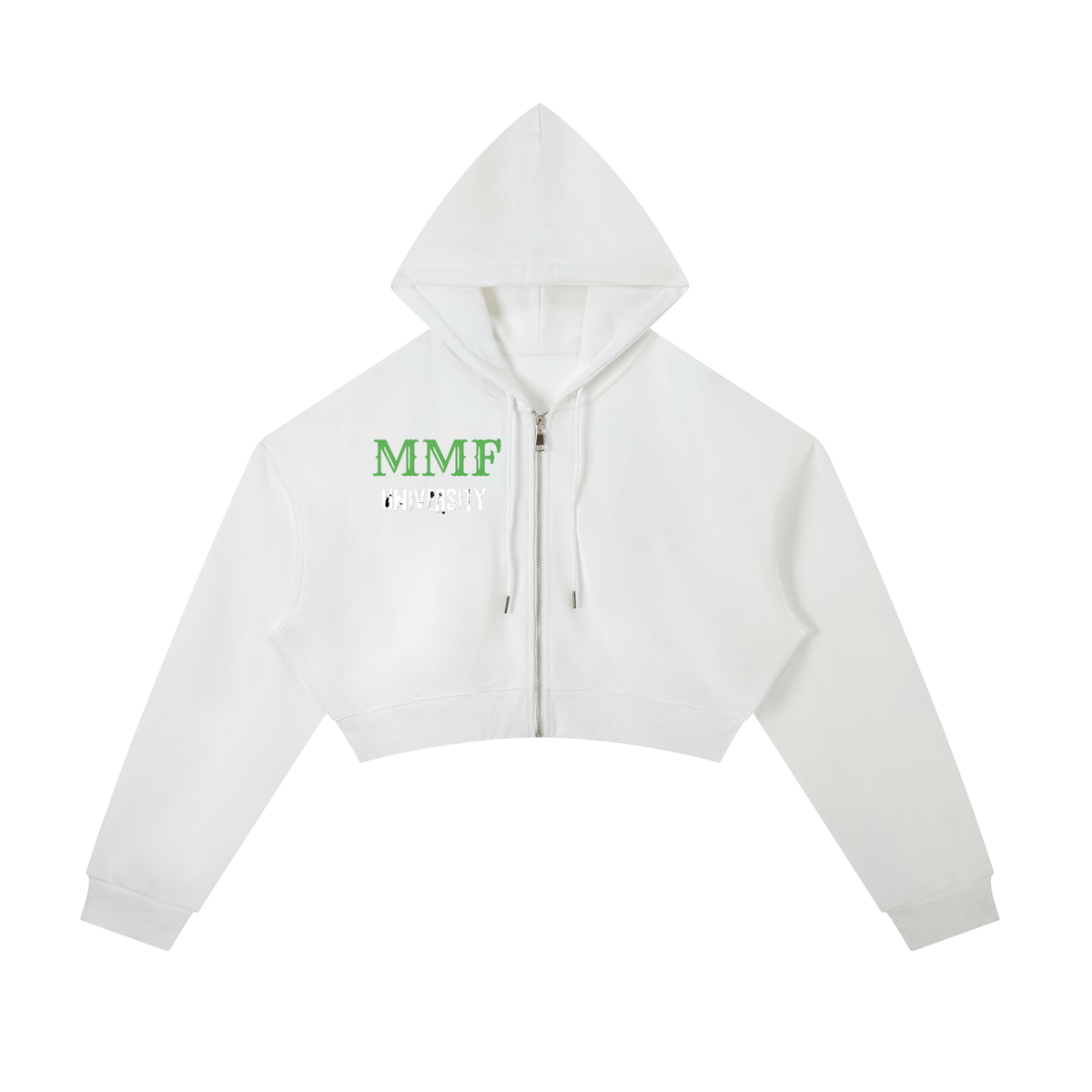 Essential Cropped Zip-Up Hoodie