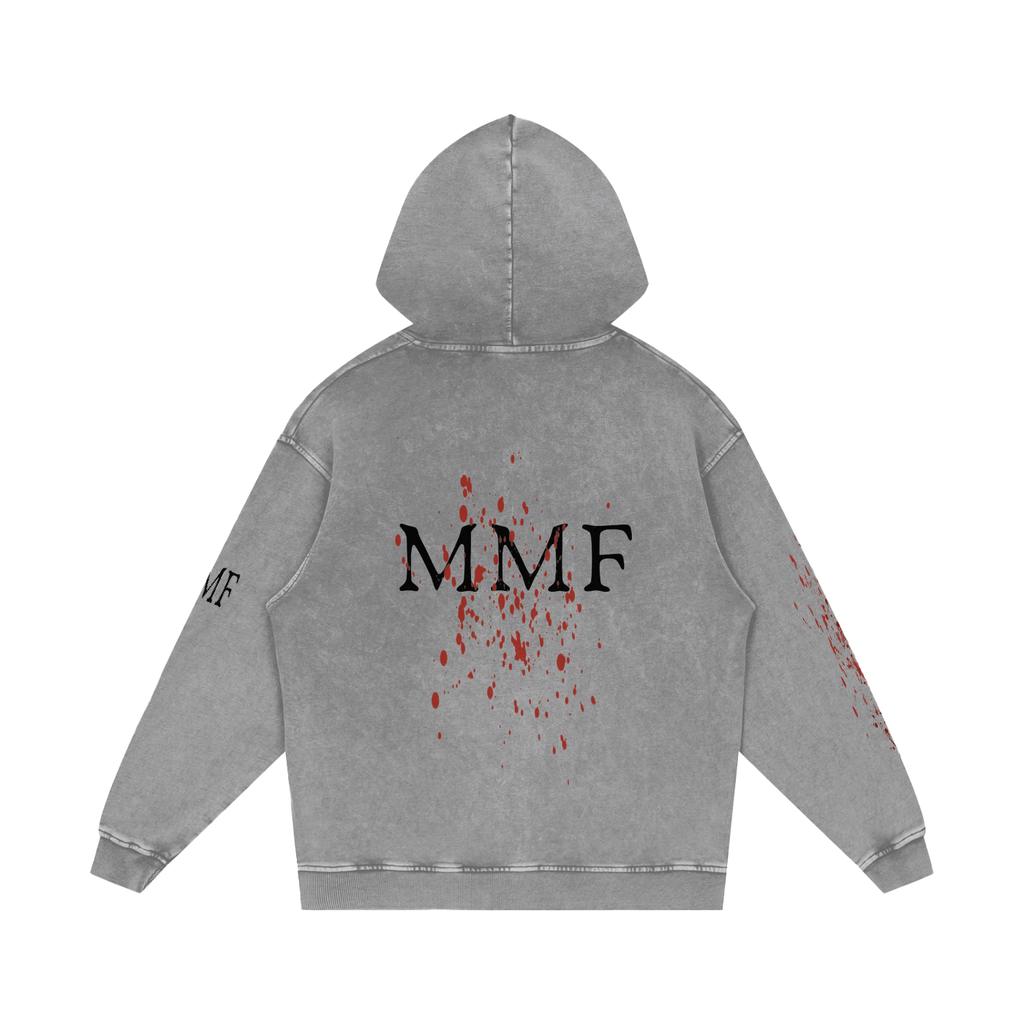Snow Washed Loose Cotton Hoodie