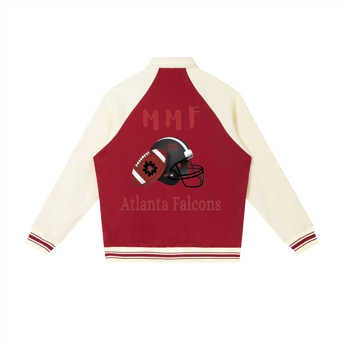 Contrast Raglan Sleeve Baseball Jacket