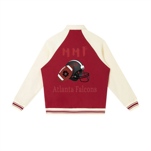 Contrast Raglan Sleeve Baseball Jacket