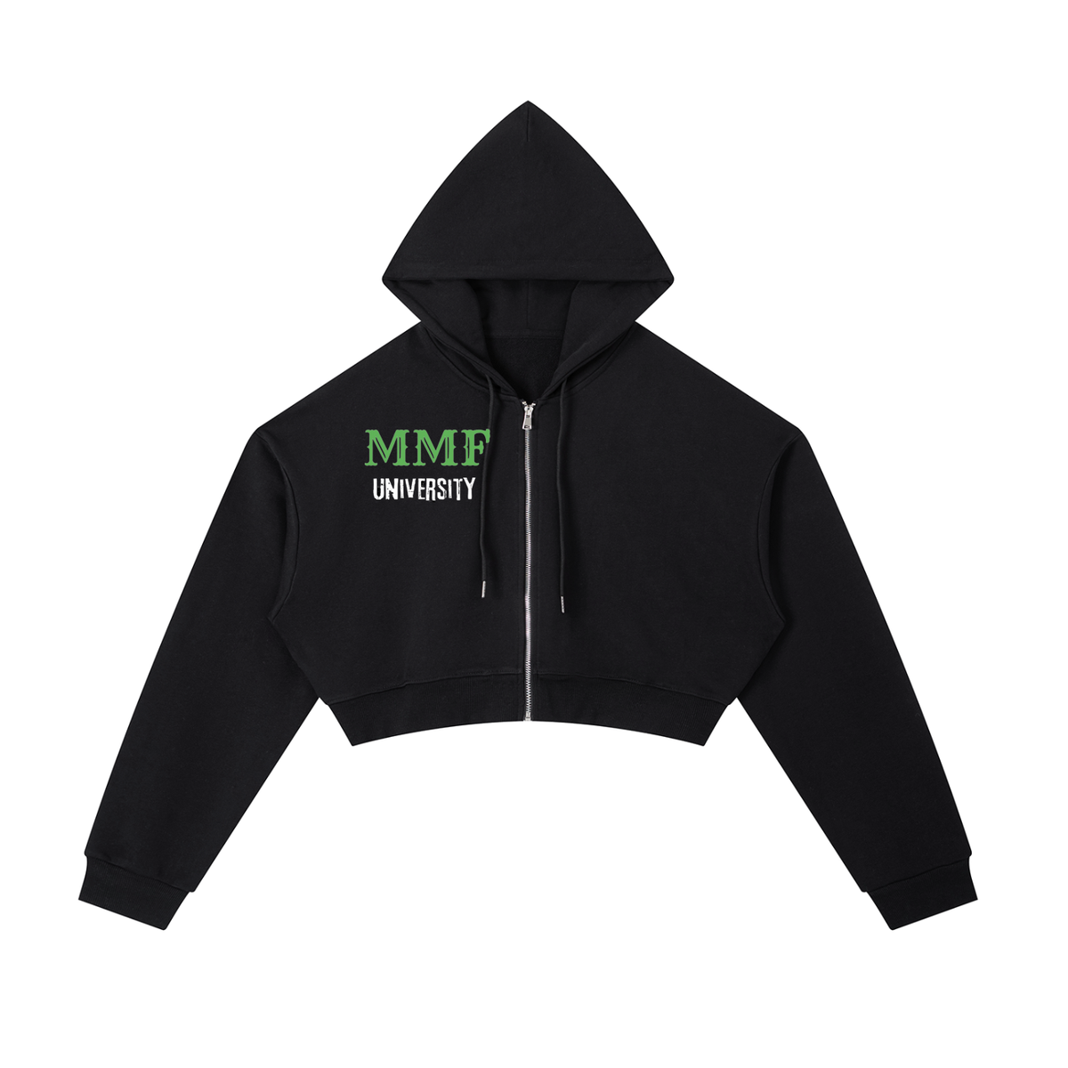 Essential Cropped Zip-Up Hoodie