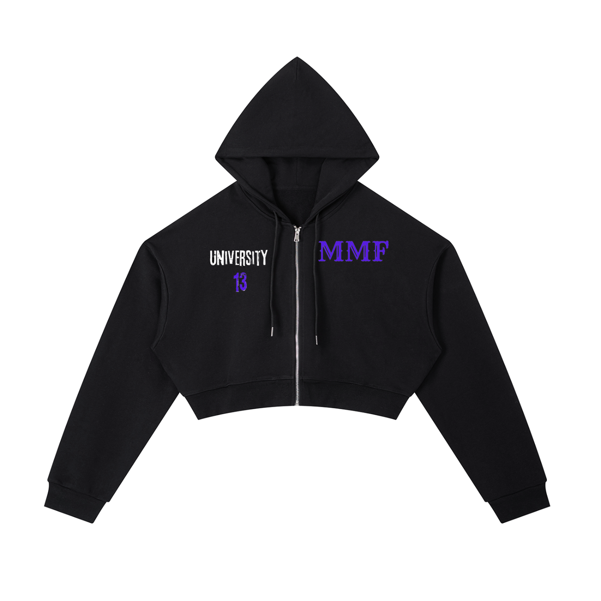 Essential Cropped Zip-Up Hoodie