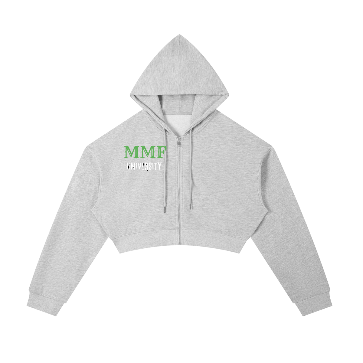 Essential Cropped Zip-Up Hoodie