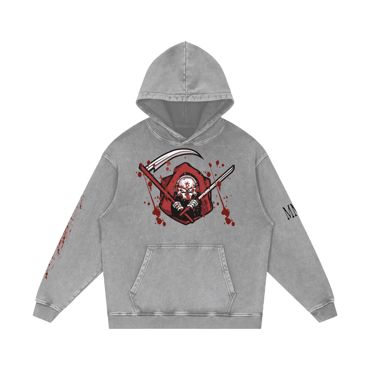 Snow Washed Loose Cotton Hoodie