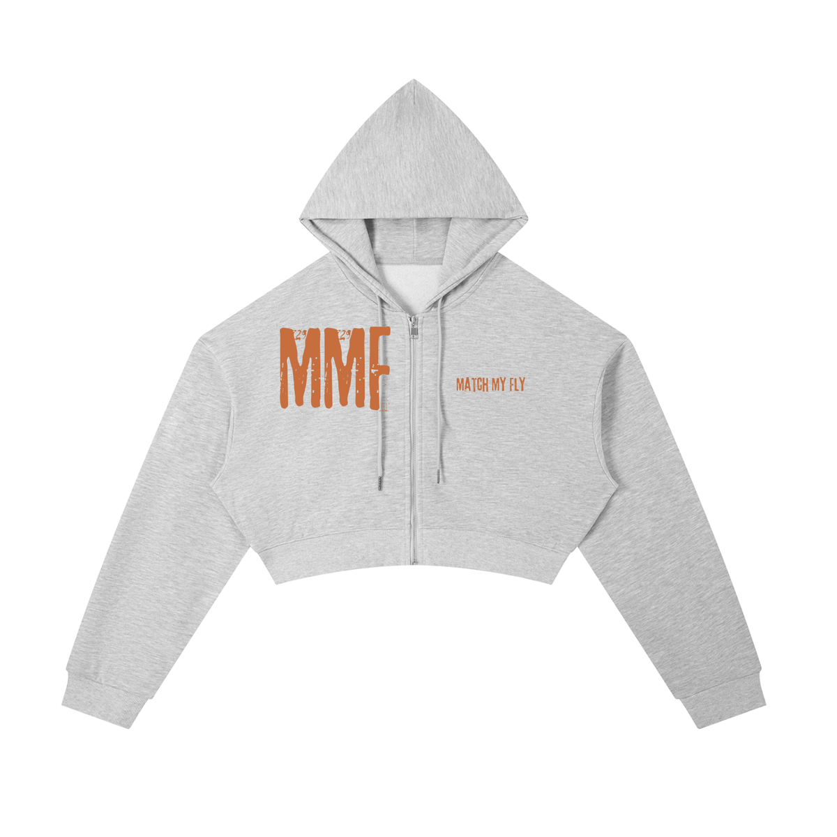 Essential Cropped Zip-Up Hoodie