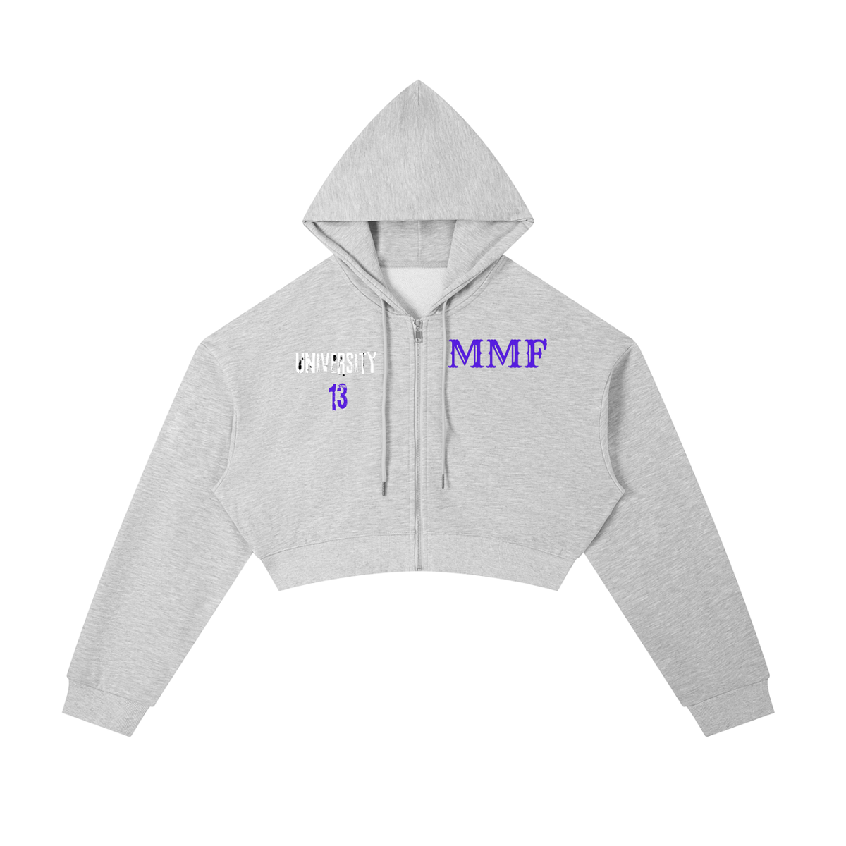 Essential Cropped Zip-Up Hoodie