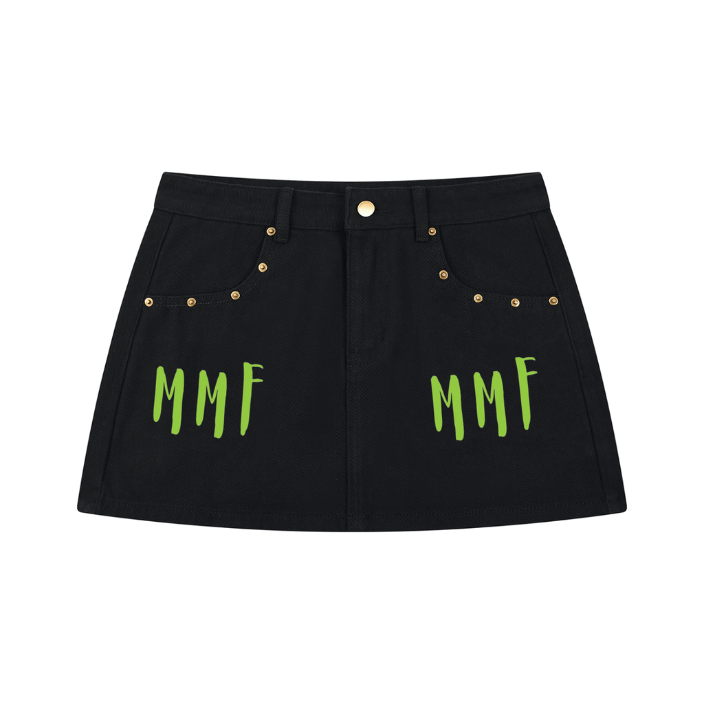 Women's Studded Denim Mini Skirt