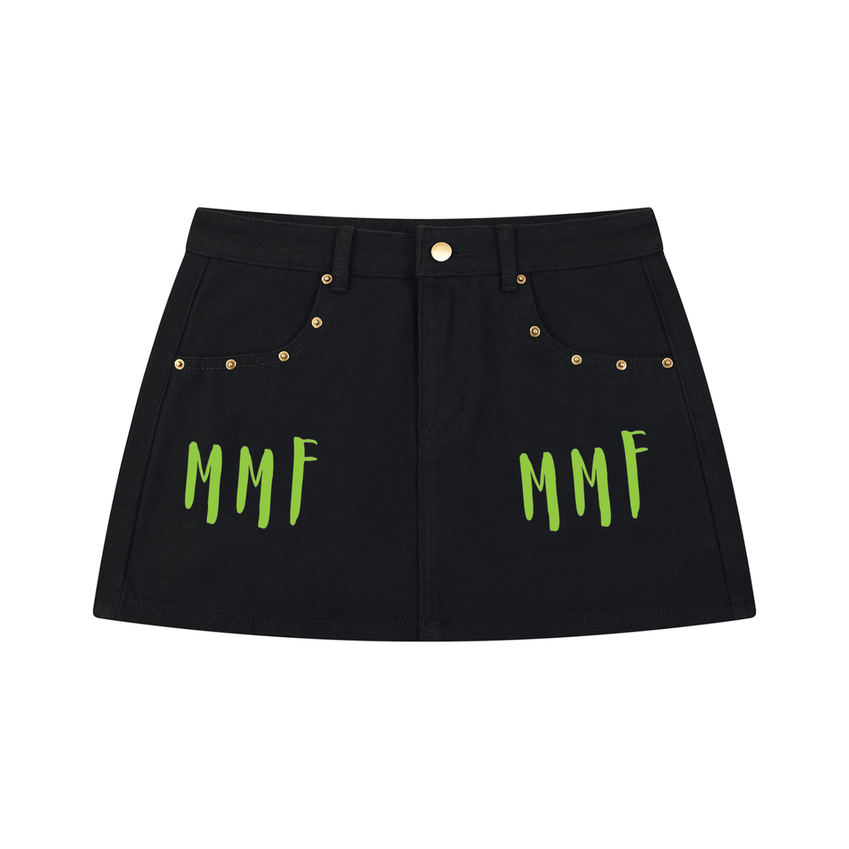 Women's Studded Denim Mini Skirt