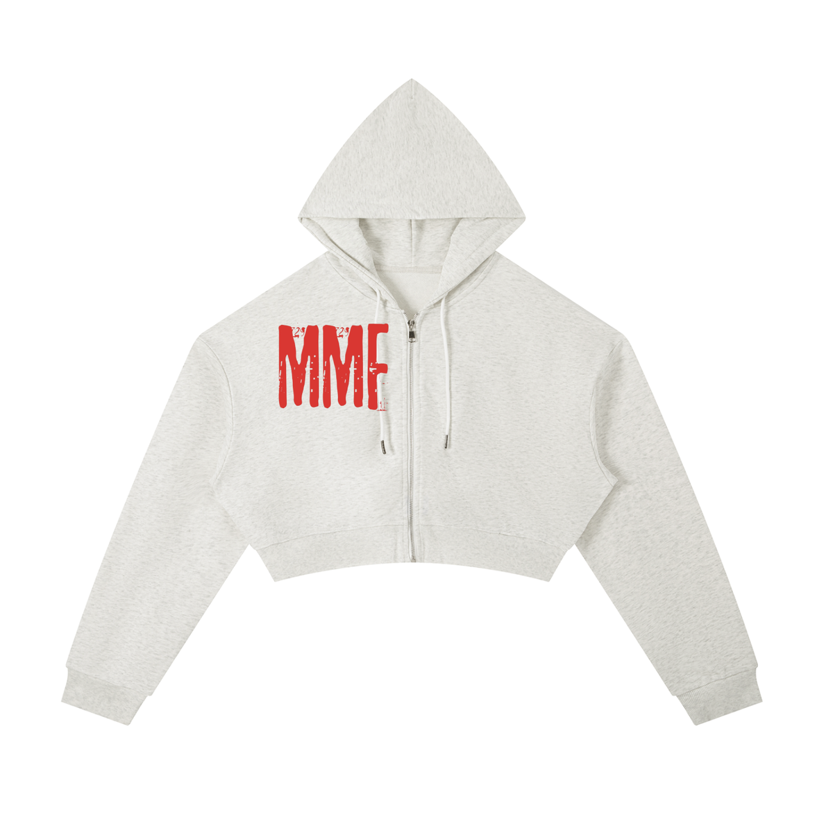 Essential Cropped Zip-Up Hoodie