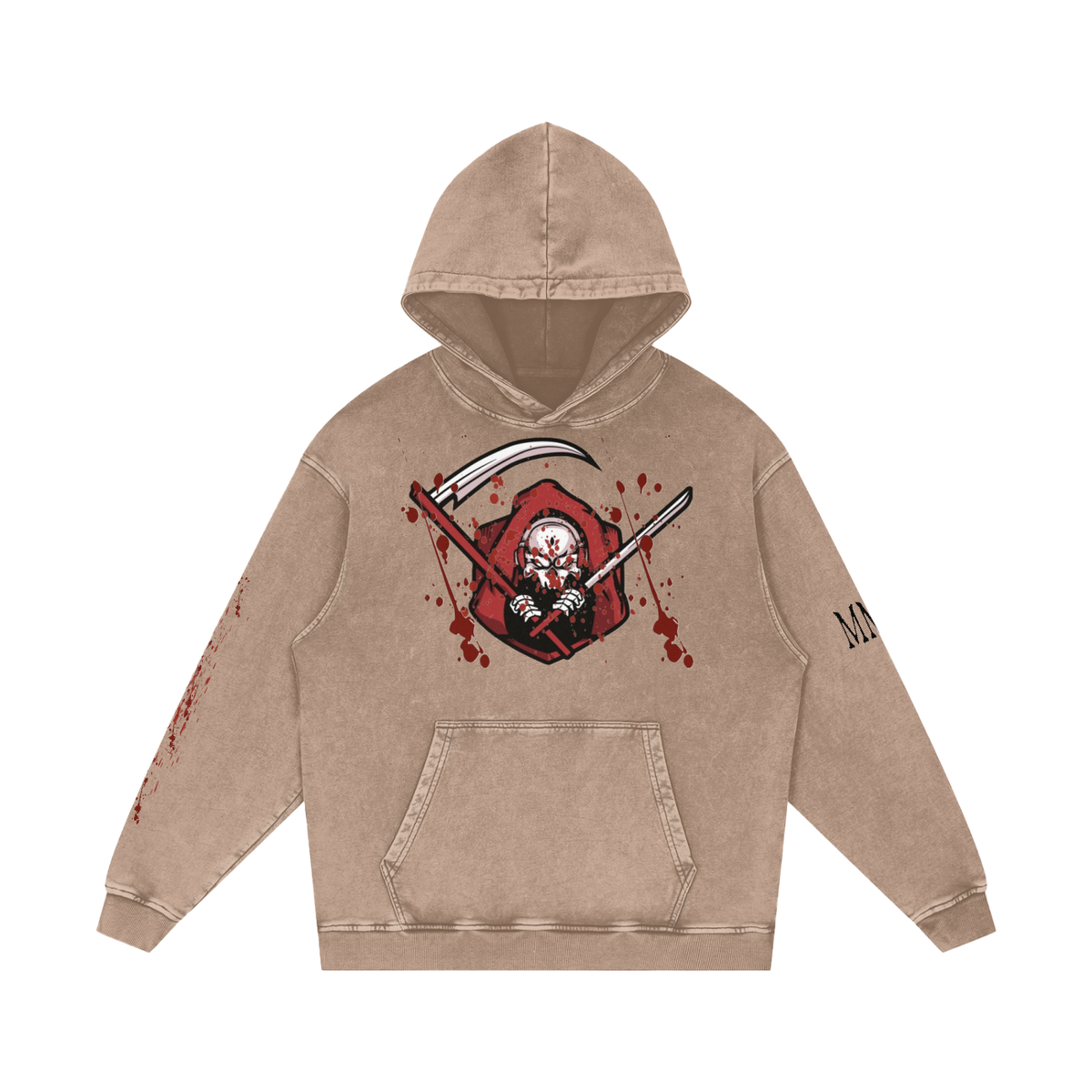 Snow Washed Loose Cotton Hoodie