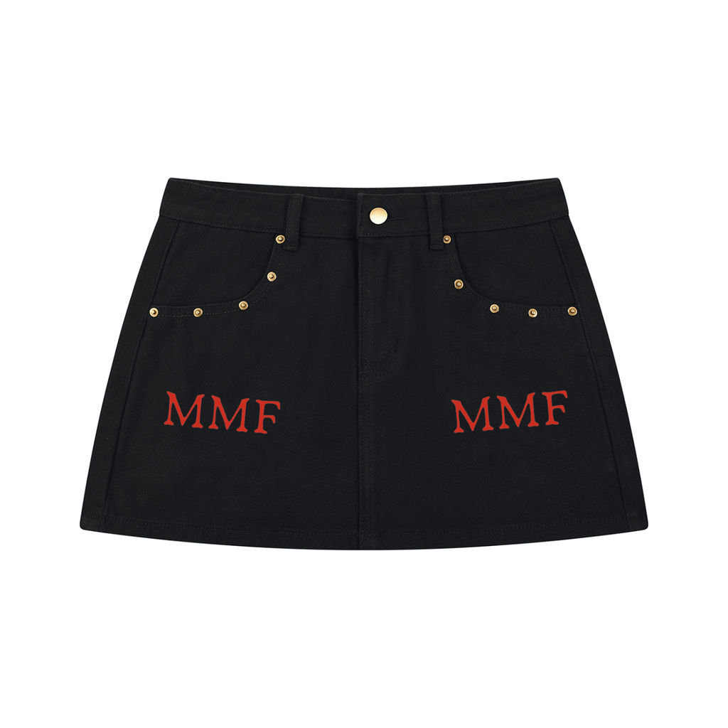 Women's Studded Denim Mini Skirt