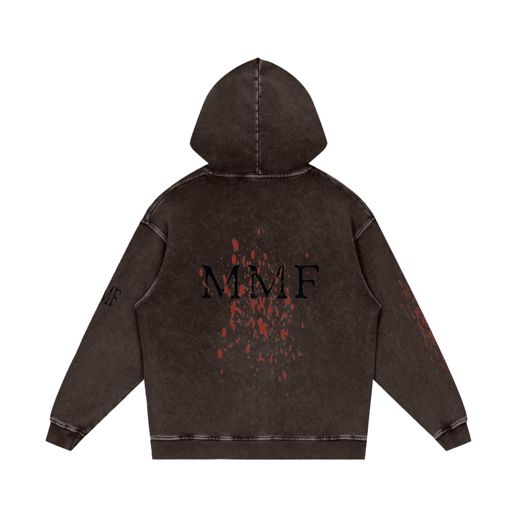 Snow Washed Loose Cotton Hoodie