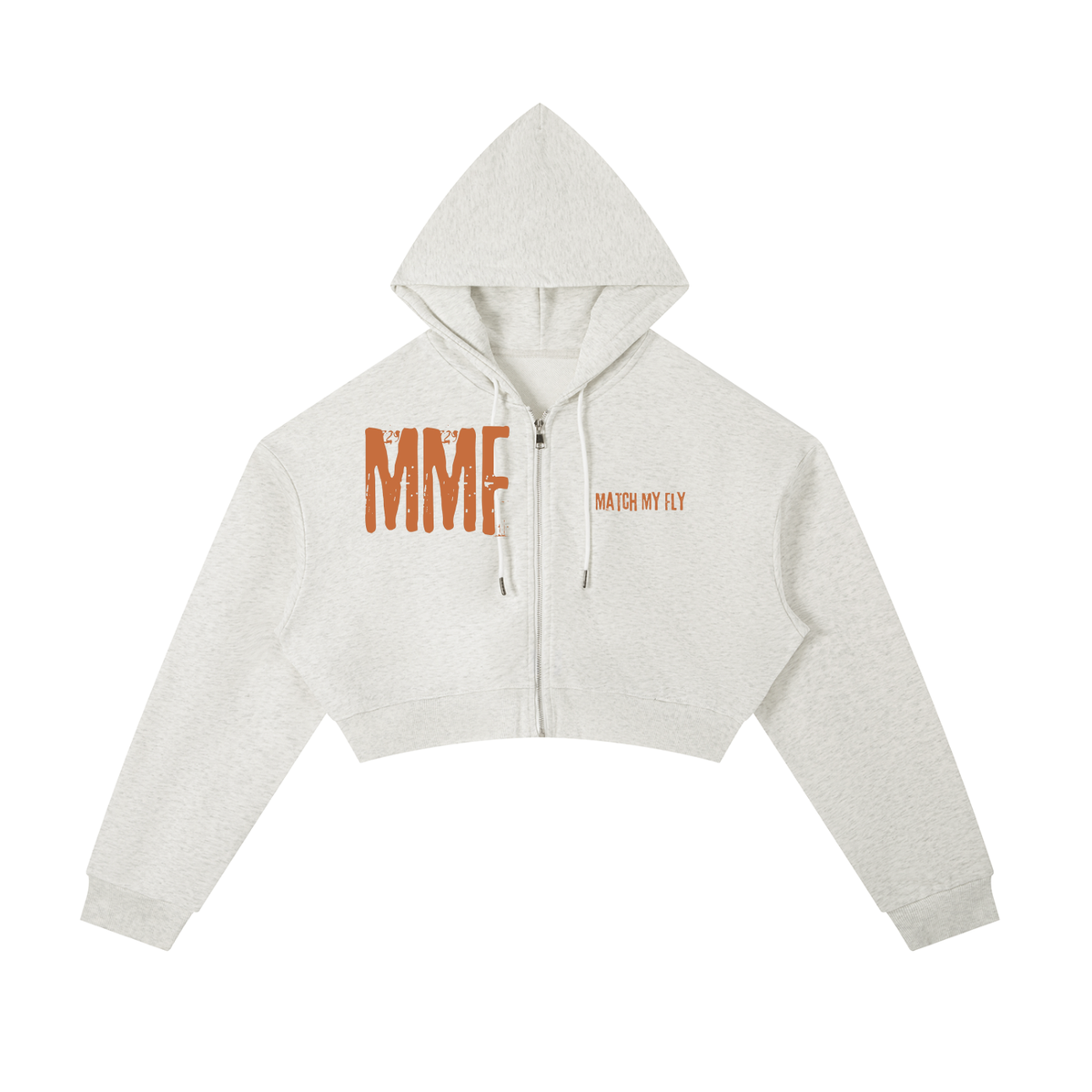 Essential Cropped Zip-Up Hoodie