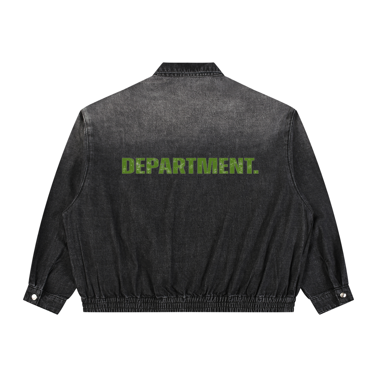 Unisex Vintage Wash Full-Zip Denim Jacket