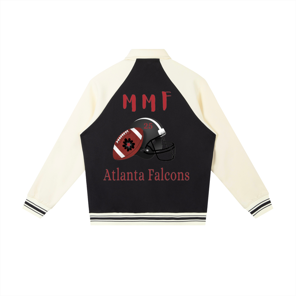 Contrast Raglan Sleeve Baseball Jacket