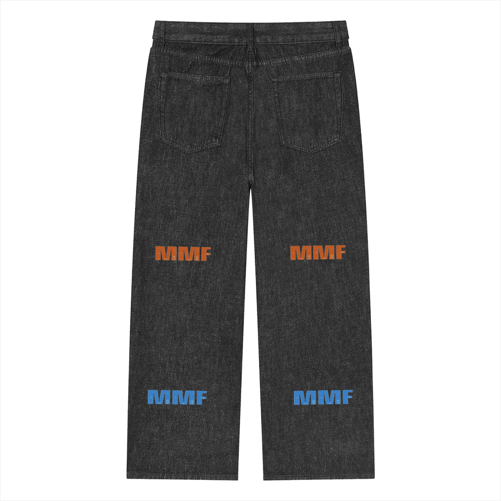 Unisex Vintage Wash Straight Leg Jeans