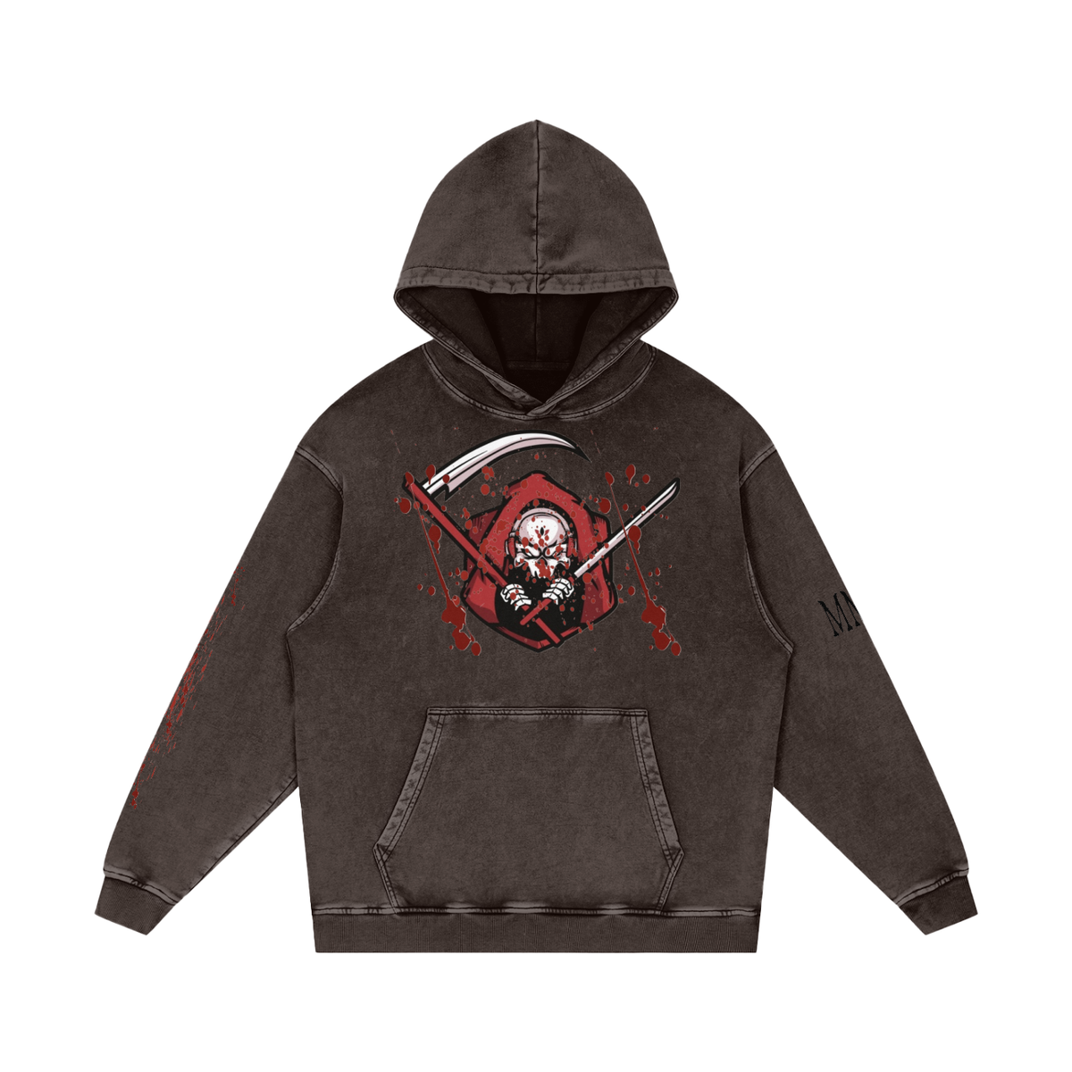 Snow Washed Loose Cotton Hoodie