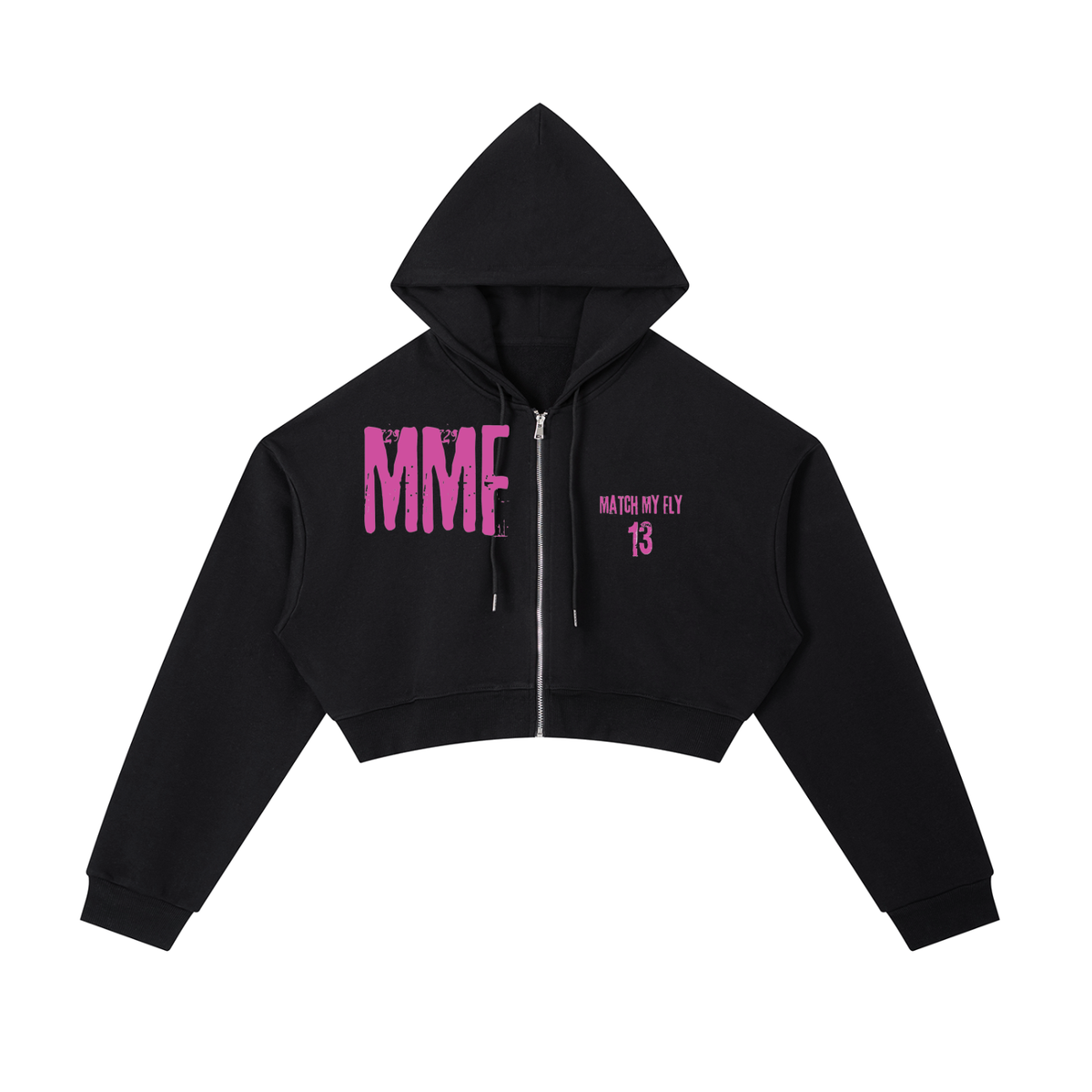 Essential Cropped Zip-Up Hoodie