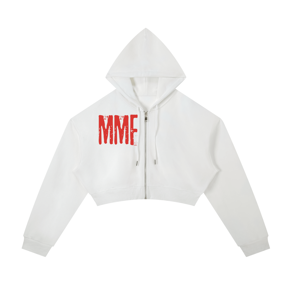 Essential Cropped Zip-Up Hoodie