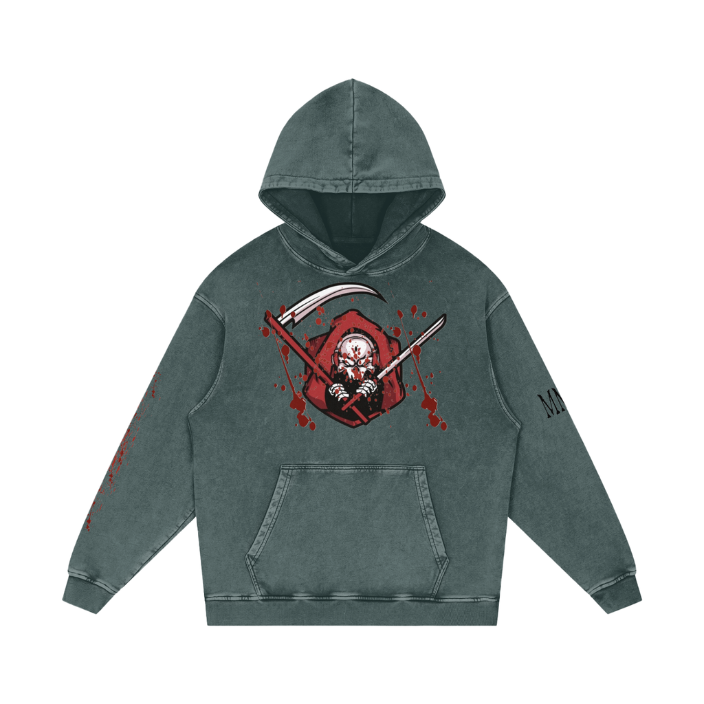 Snow Washed Loose Cotton Hoodie