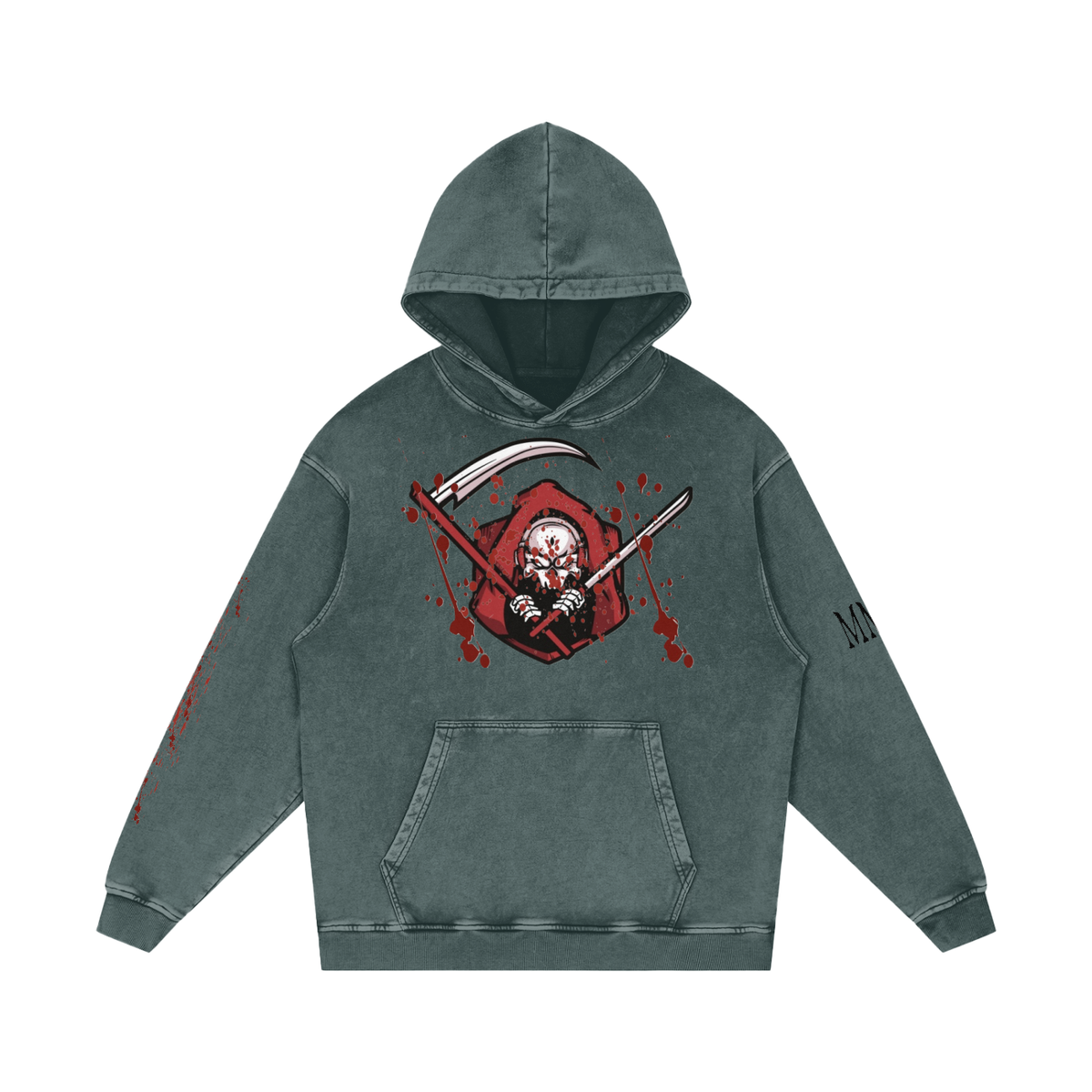 Snow Washed Loose Cotton Hoodie