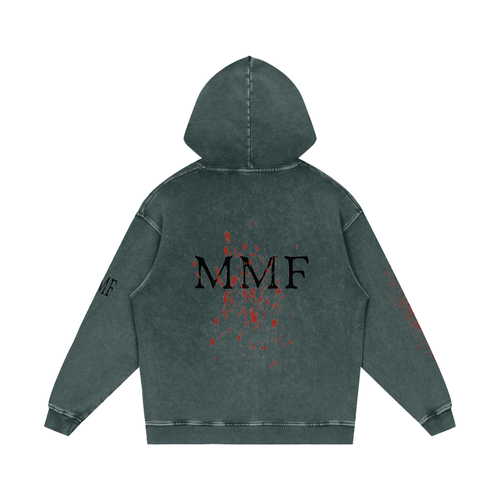 Snow Washed Loose Cotton Hoodie