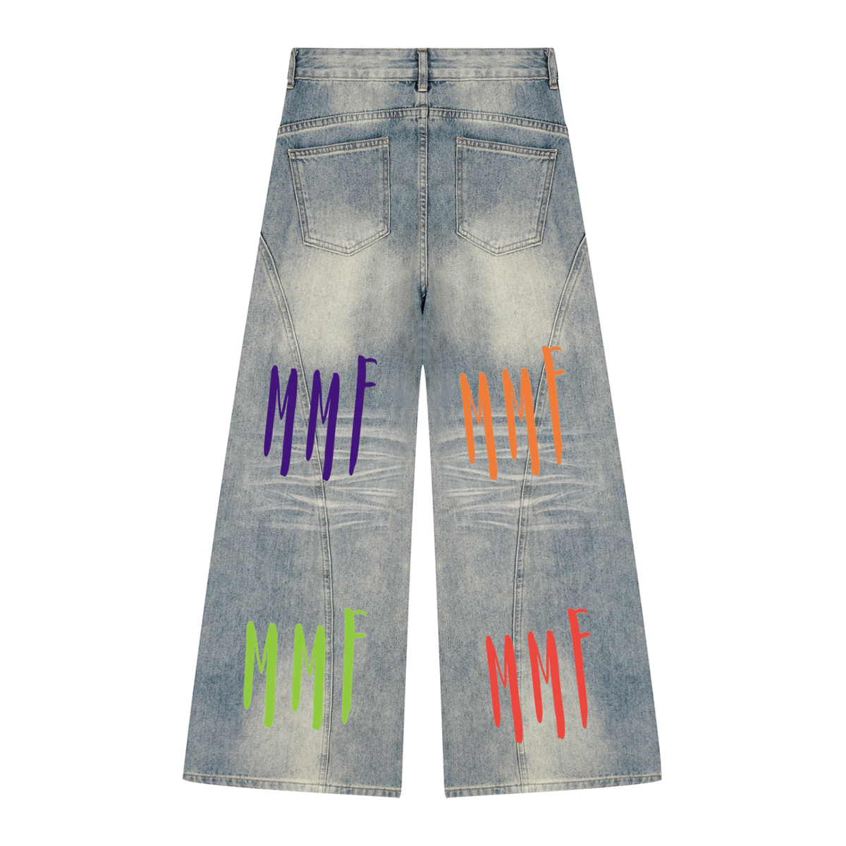 Women’s Vintage Wash Wide Leg Denim Jeans