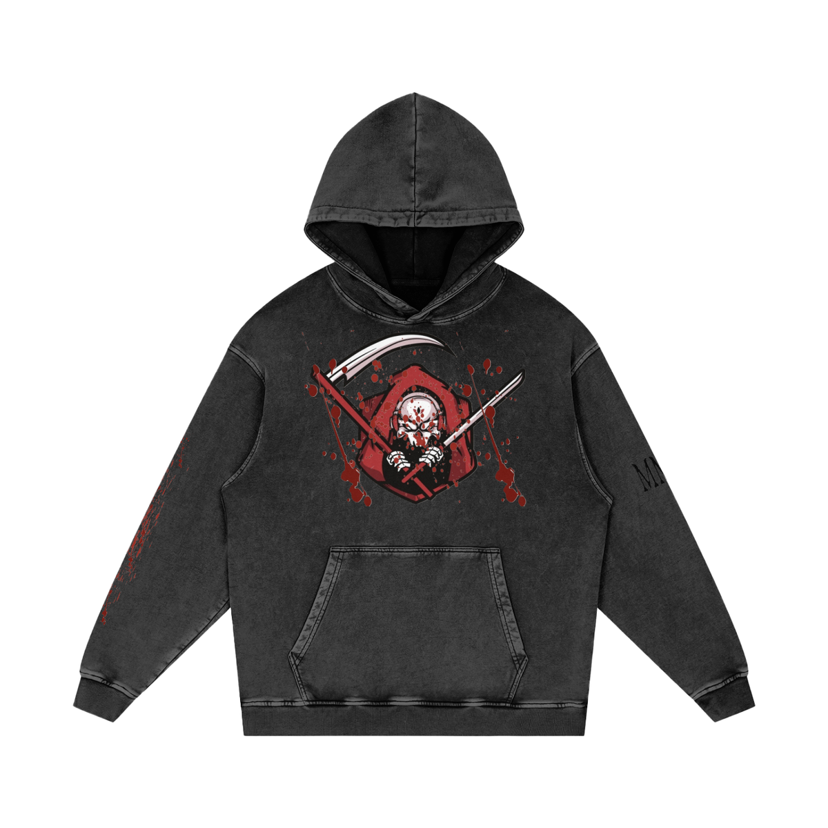 Snow Washed Loose Cotton Hoodie