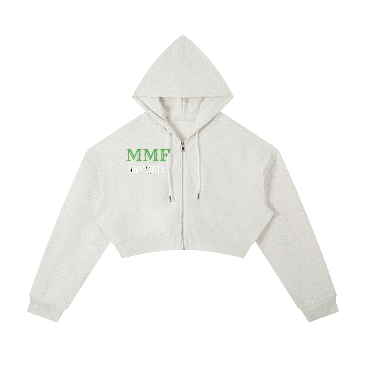 Essential Cropped Zip-Up Hoodie