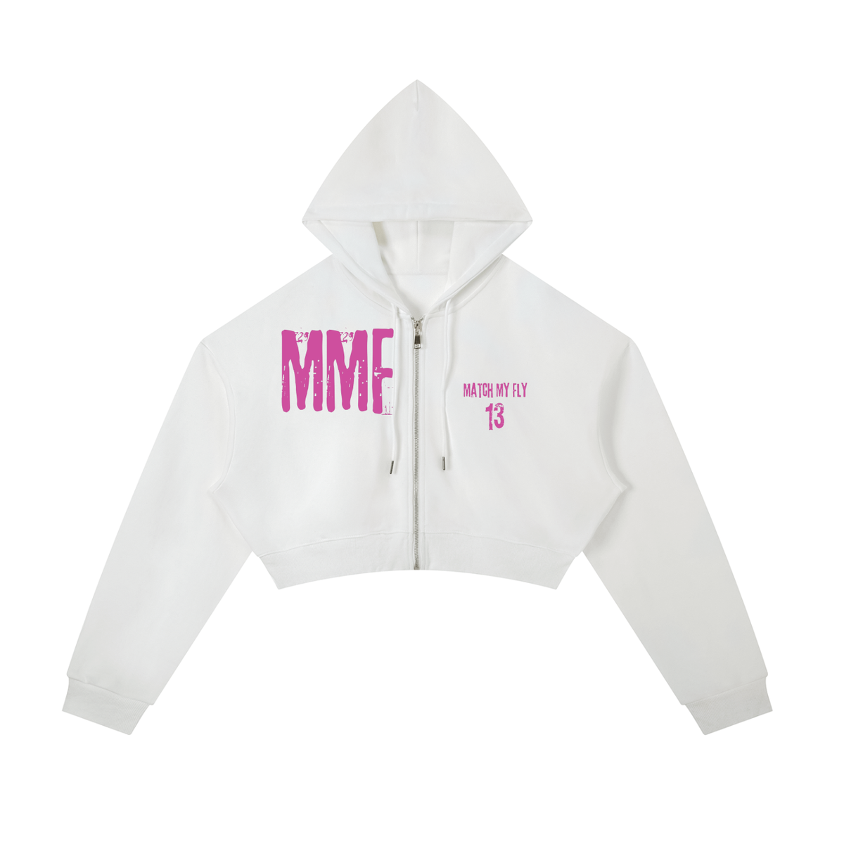 Essential Cropped Zip-Up Hoodie