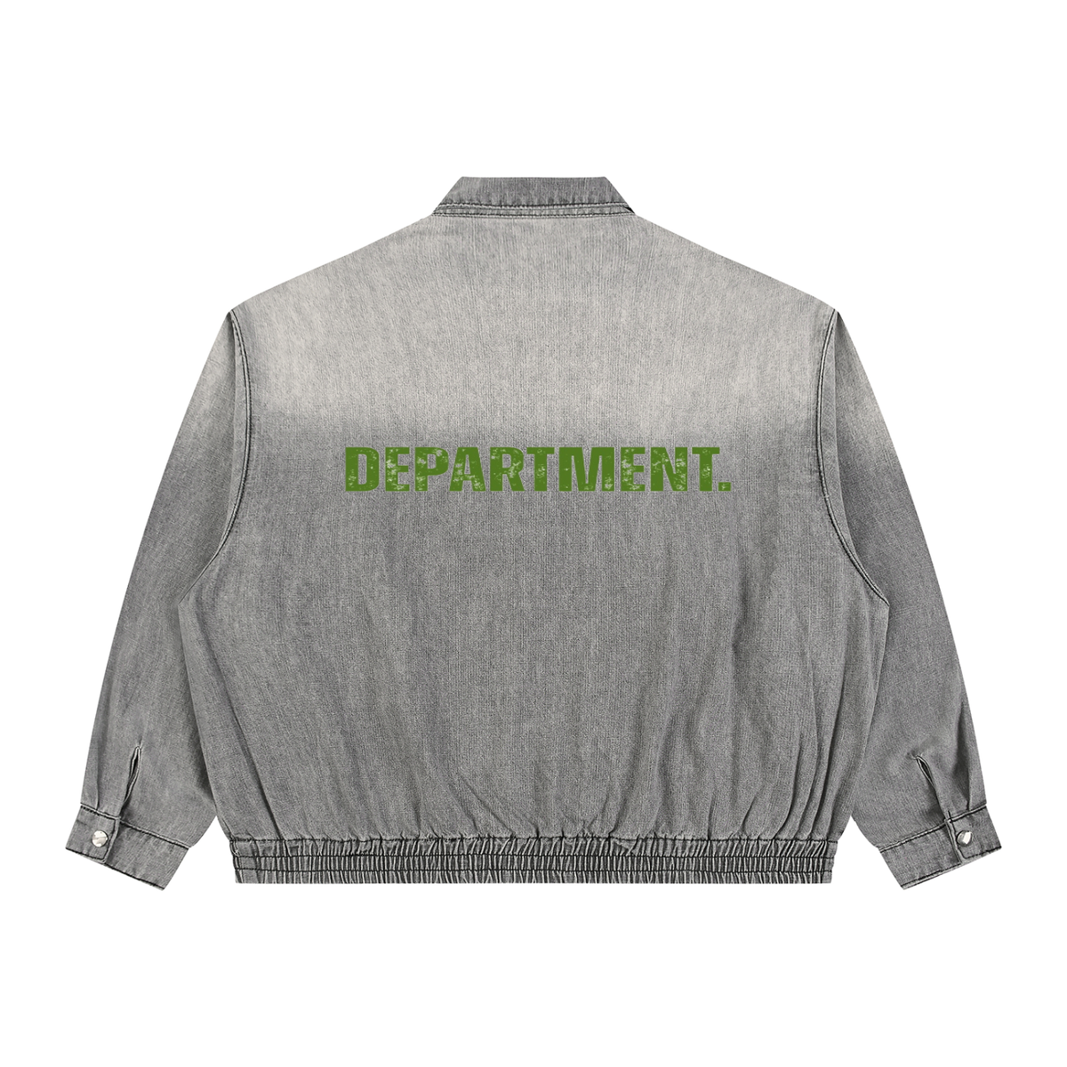 Unisex Vintage Wash Full-Zip Denim Jacket