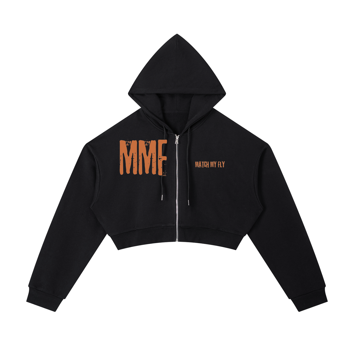 Essential Cropped Zip-Up Hoodie