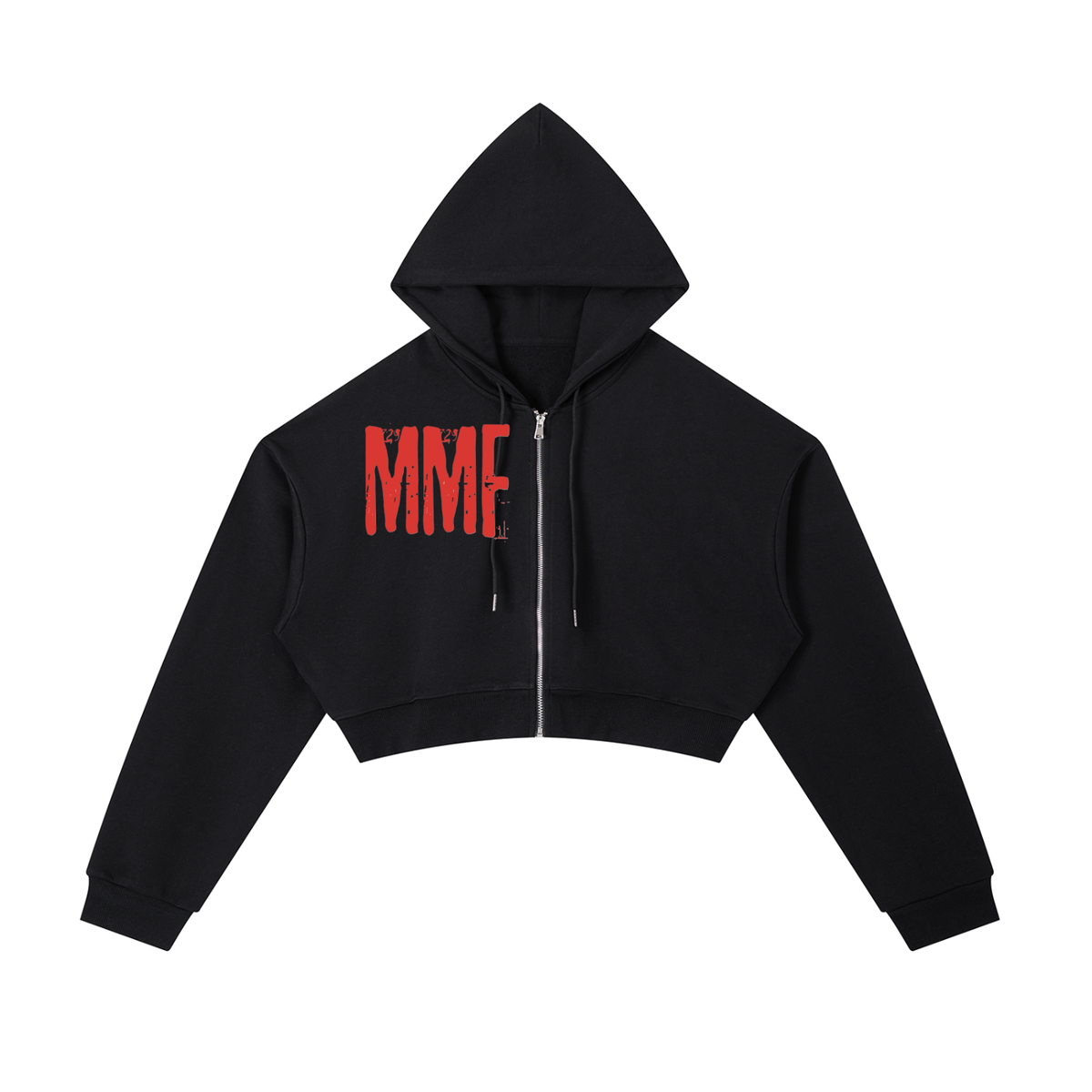 Essential Cropped Zip-Up Hoodie