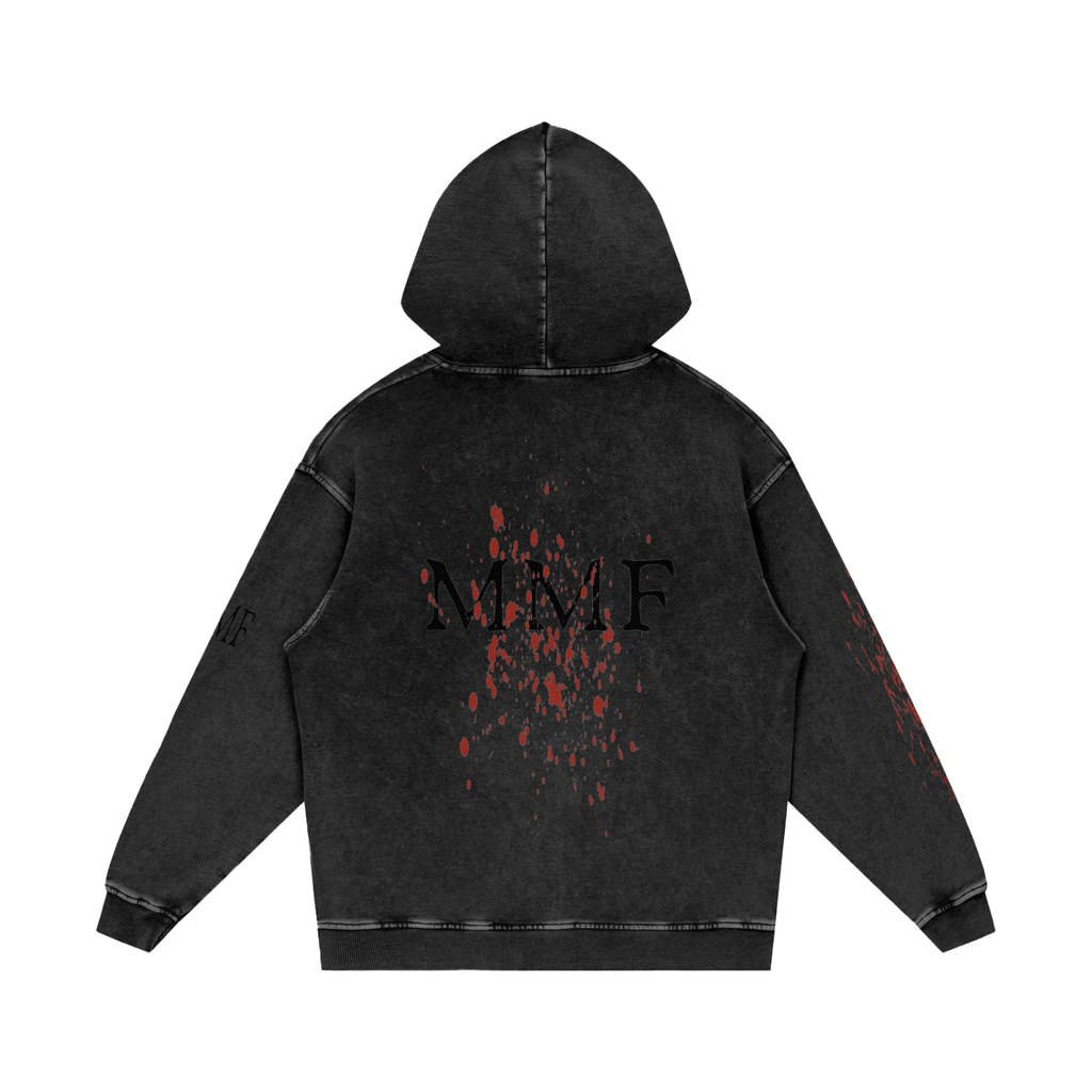 Snow Washed Loose Cotton Hoodie