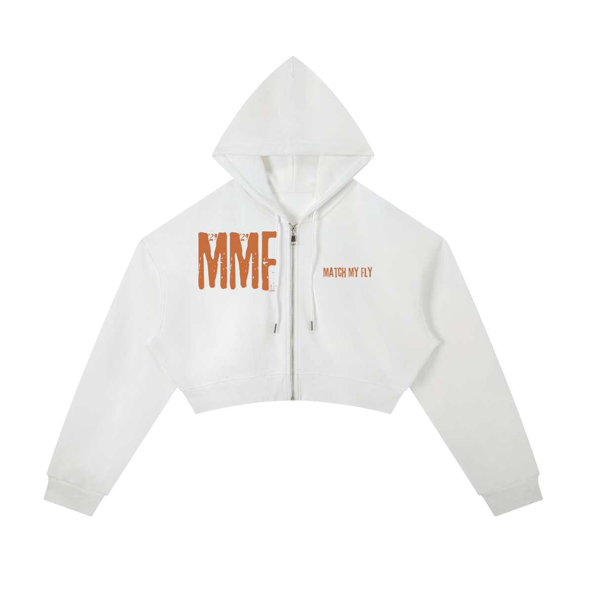 Essential Cropped Zip-Up Hoodie