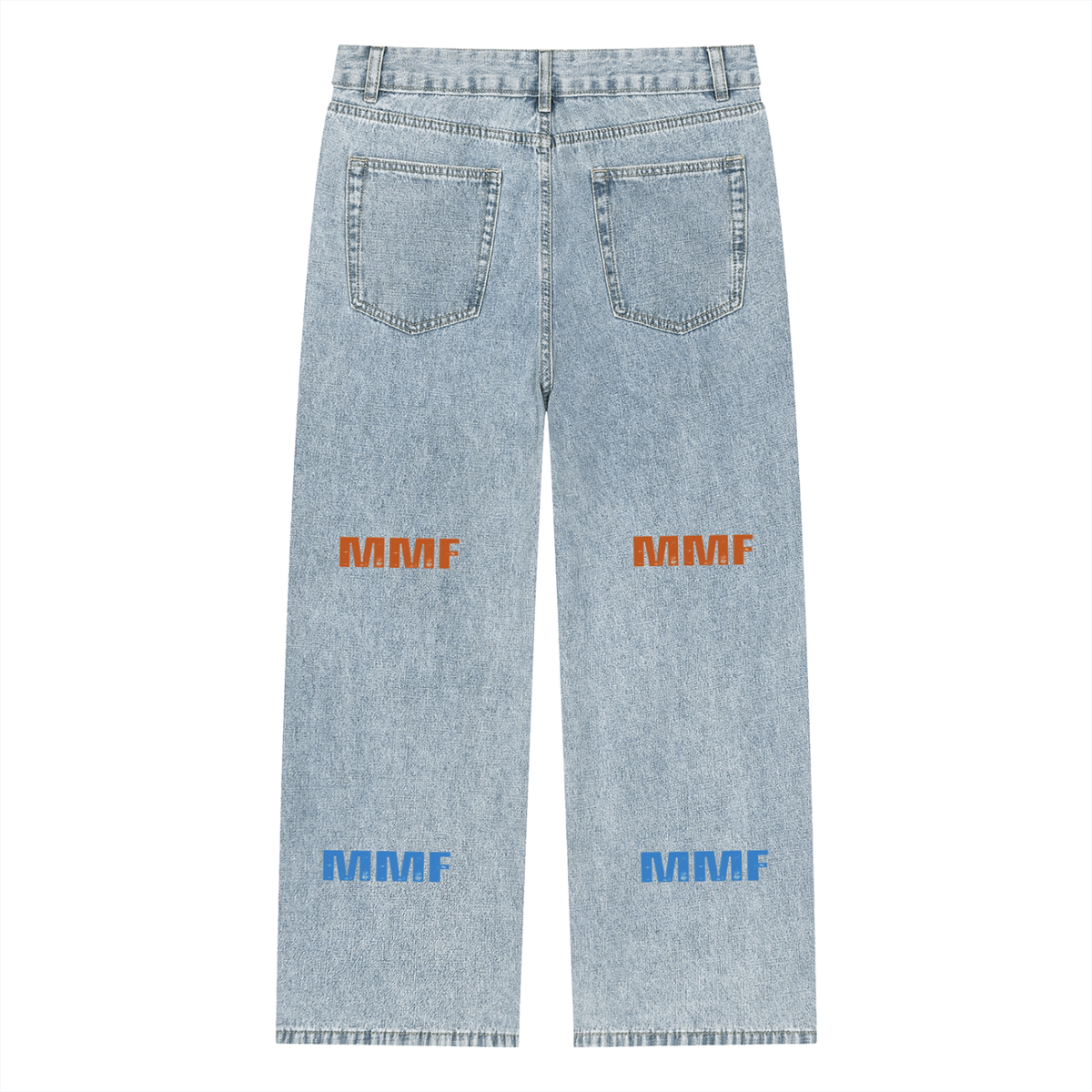 Unisex Vintage Wash Straight Leg Jeans