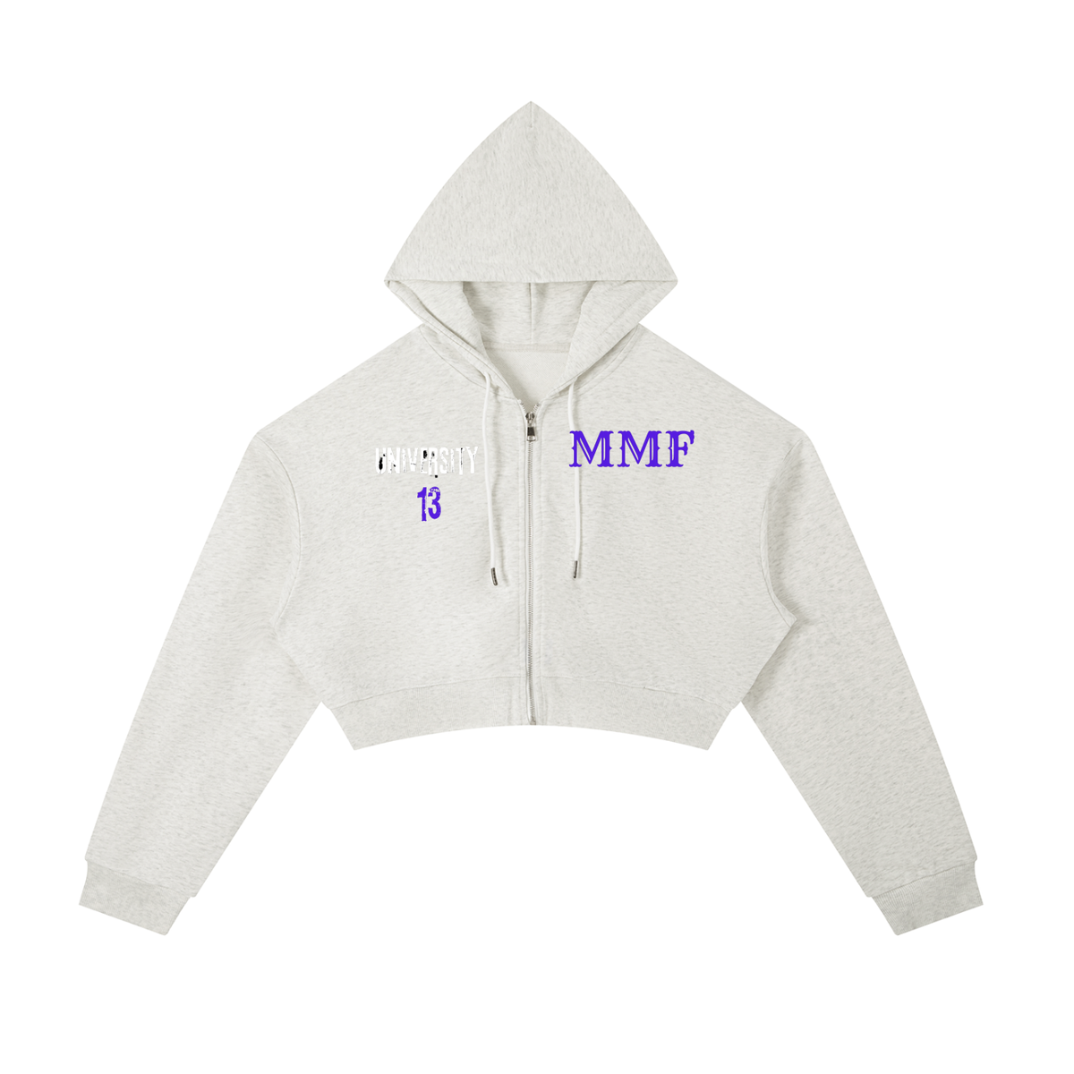 Essential Cropped Zip-Up Hoodie