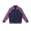 Contrast Raglan Sleeve Baseball Jacket