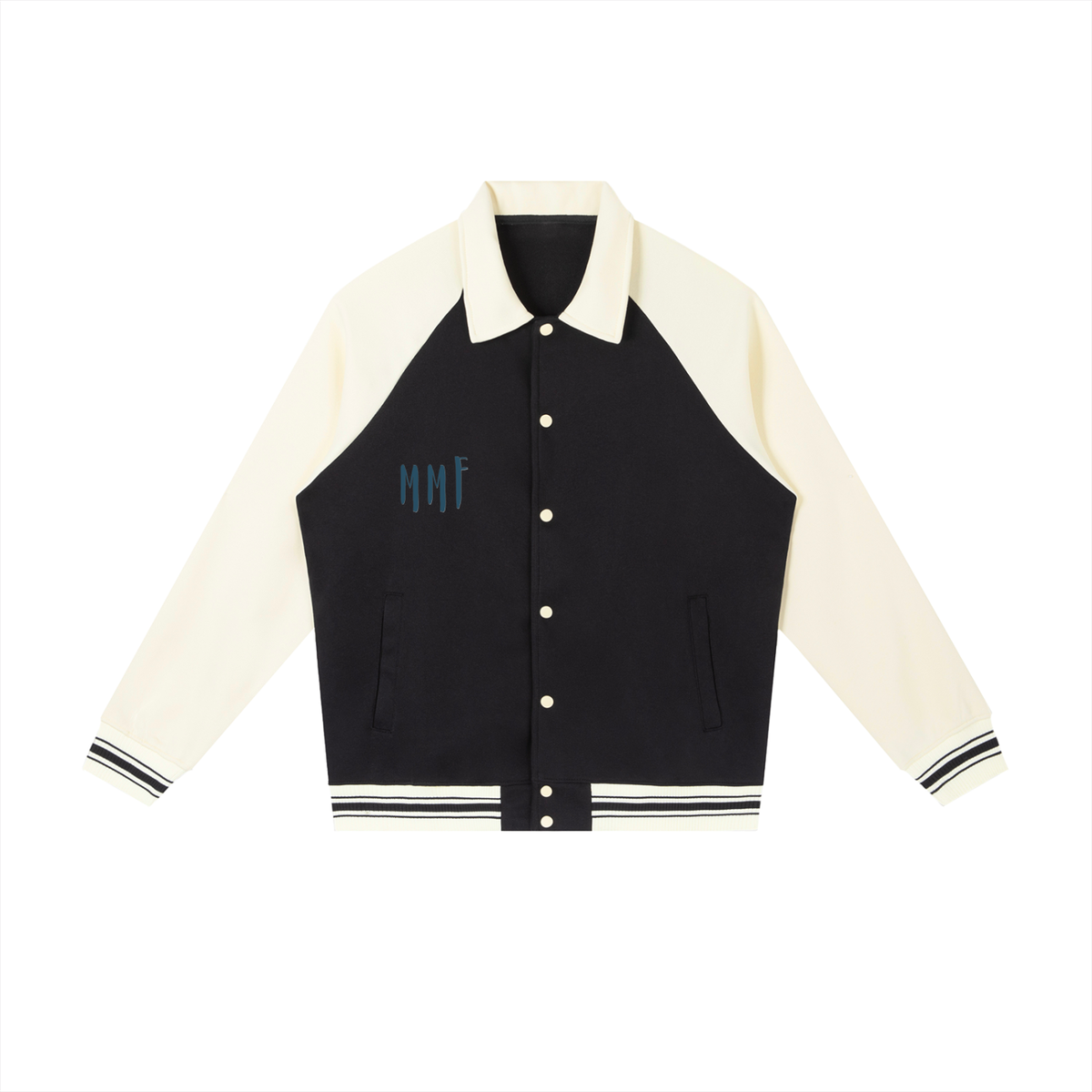 Contrast Raglan Sleeve Baseball Jacket
