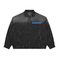 Unisex Vintage Wash Full-Zip Denim Jacket