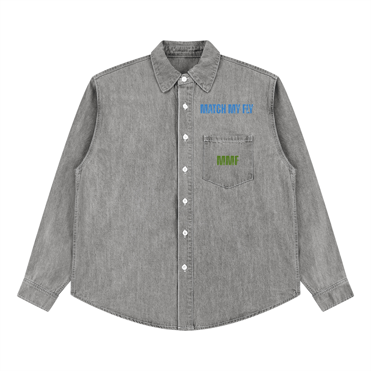 Unisex Vintage Wash Denim Shirt