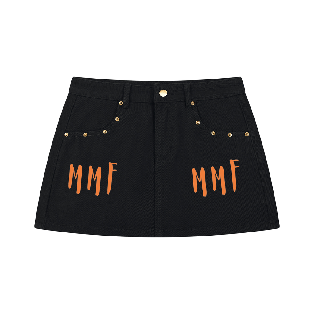 Women's Studded Denim Mini Skirt