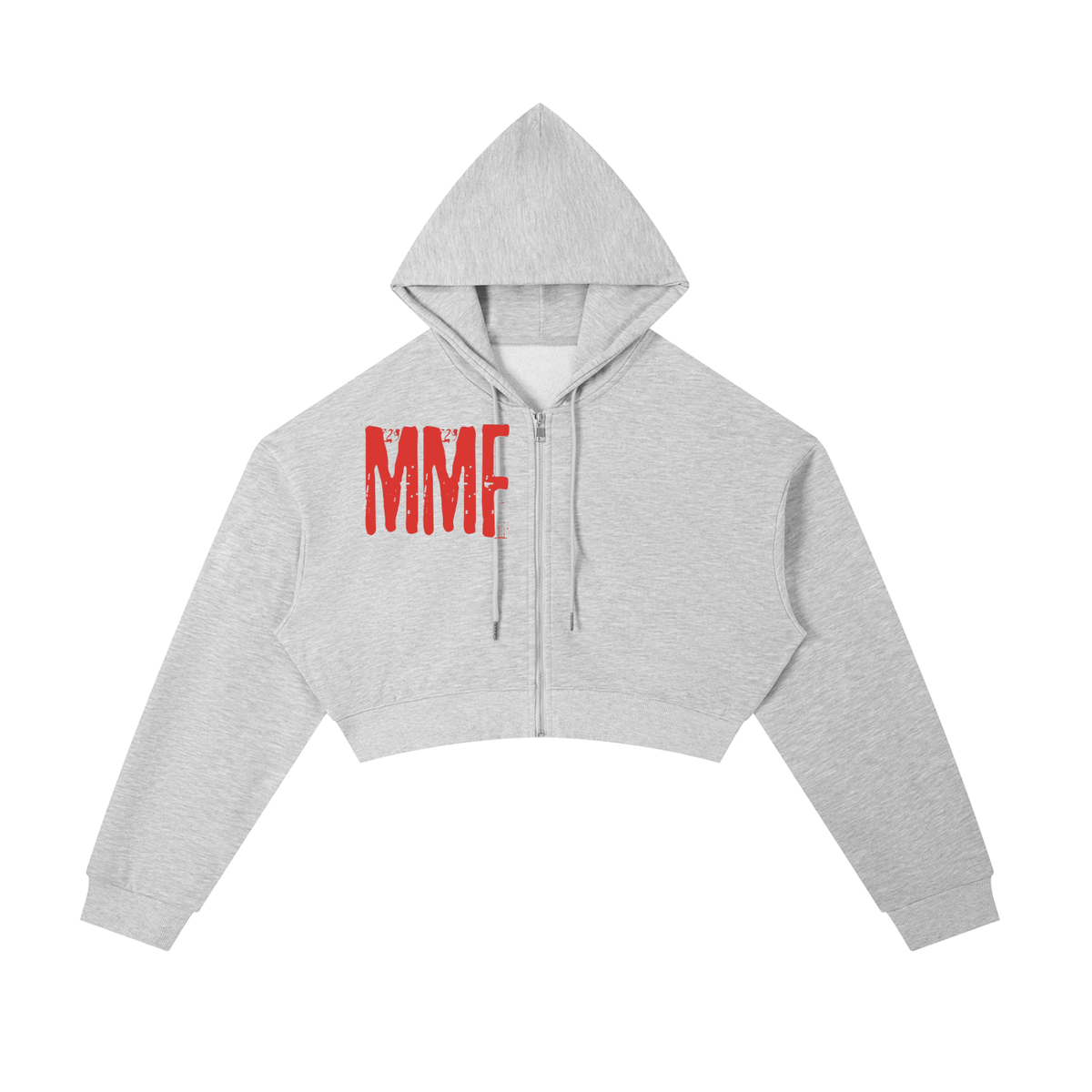 Essential Cropped Zip-Up Hoodie