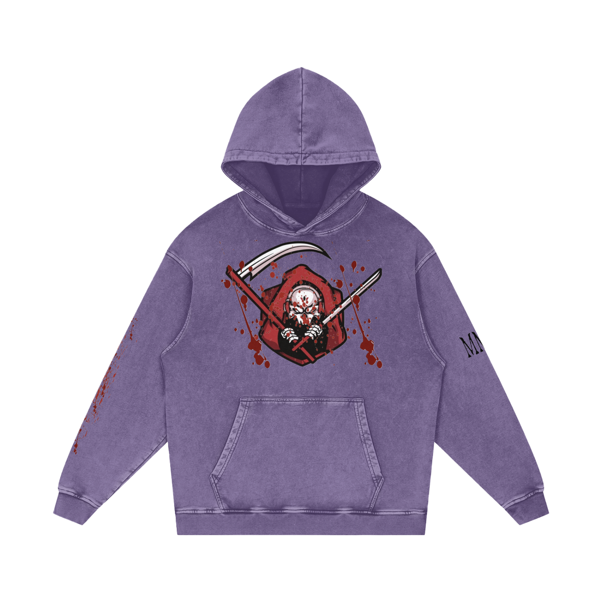 Snow Washed Loose Cotton Hoodie