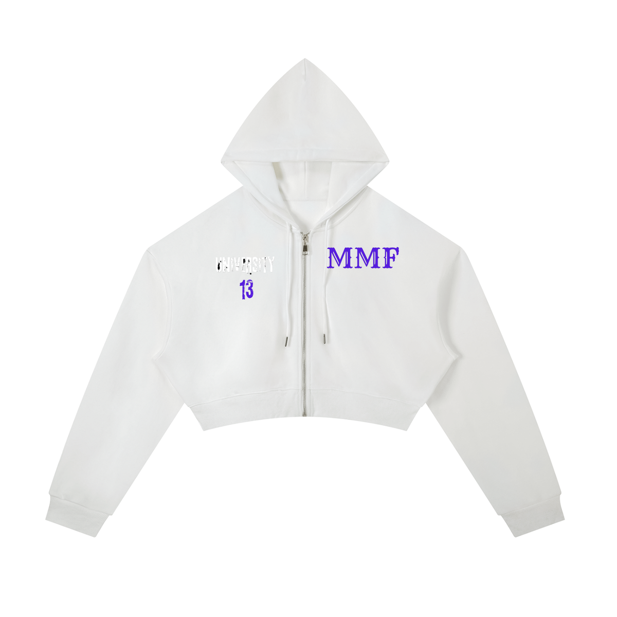 Essential Cropped Zip-Up Hoodie