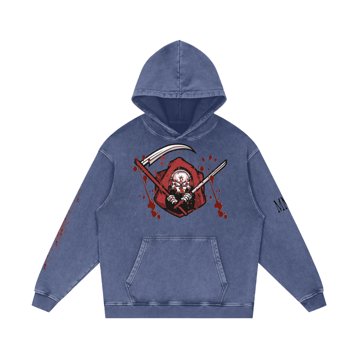 Snow Washed Loose Cotton Hoodie